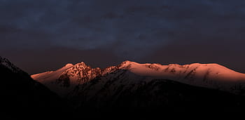 la neve, coperto, montagna, giorno, silhouette, inverno, bianca, freddo, tempo metereologico, ghiaccio, alberi