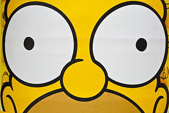 the simpsons poster, advertising, poster, plakatwerbung, colorful, product advertising, advertising pillar, advertising space, cartoon character, homer simson, eyes