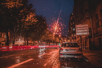 car, blue, vintage, vehicle, fast, red, design, automobile, style, brilliant, rain