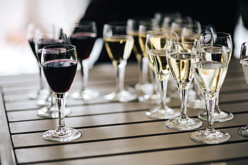 vino, naranja, jugo, Vasos, jugo de naranja, bebida, vidrio, fiesta, restaurante, vaso, alcohol