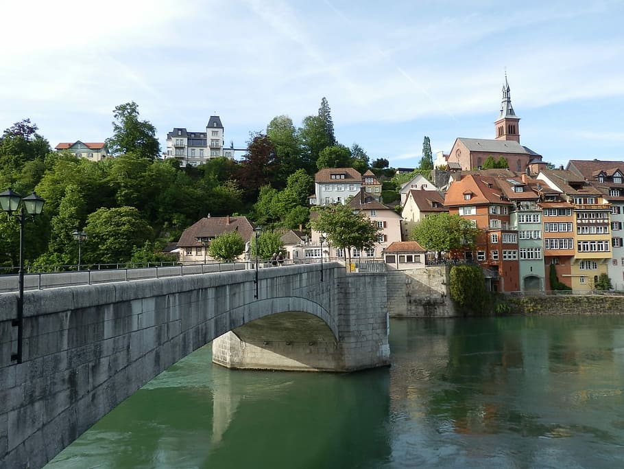 Laufenburg, Rhine, rheinbrücke, stone bridge, aargau, switzerland, architecture, built structure, river, building exterior, bridge - man made structure
