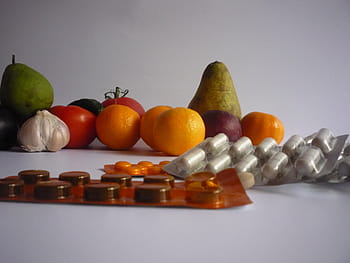 assorted, fruits, medicine blister packs, tablets, vitamins, health, cure, pharmacy, tablet, treat yourself, medications