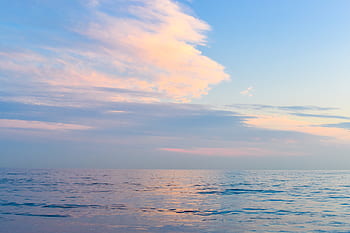 sea, beach, cloud, ocean, healing, earth, angel, blue, gentle, pink, comfort