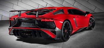 red, lamborghini sports coupe, luxury sports car, lamborghini, automobile, auto, rear, modern, italian, speed, style