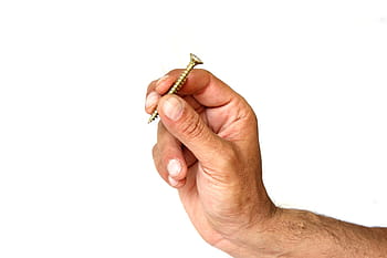 person, holding, screw, screwdriver, background, wooden, metal, repair, work, steel, bolt