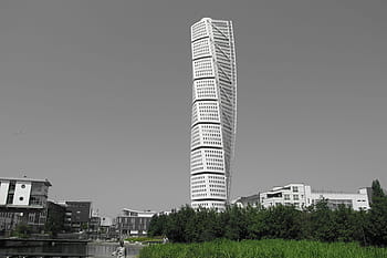 otáčení trupu, malmö, Švédsko, skåne, západního přístavu, otáčení, trup, mrakodrap, architektura, budova