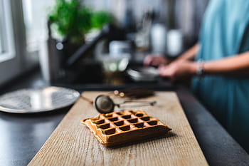 desayuno waffles, fresco, frambuesas, en polvo, azúcar, desayuno, waffles, frambuesas frescas, azúcar en polvo, fruta, mañana