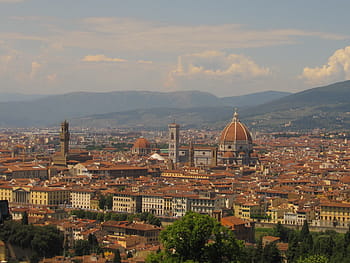 Firenze, panorama, Toscana, Italia, città, dom, Firenze - Italia, paesaggio urbano, duomo santa maria del fiore, Rinascimento, architettura