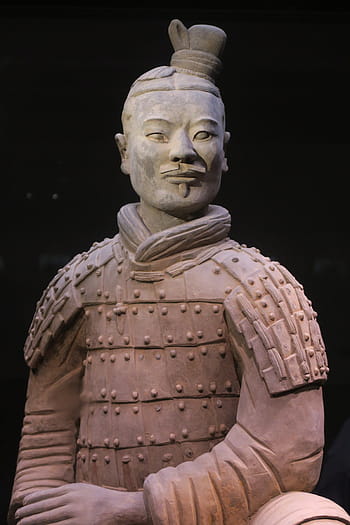 lidé, sochařství, socha, portrét, dospělý, starověké, starý, vojenský, cestovat, xian, xi'an