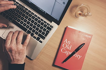 kitap, büro, dizüstü bilgisayar, teknoloji, kitaplar, iş, bilgisayar, tasarımcı, el, eller, dizüstü