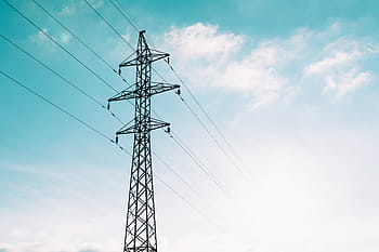 transmission tower, cable, distribution, electrical, electricity, energy, environment, high, line, low angle shot, power