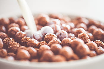 sereal bola coklat, Susu, Menuangkan, Sereal, Bola Coklat, mangkuk, sarapan, cokelat, makanan, pecinta makanan, lapar
