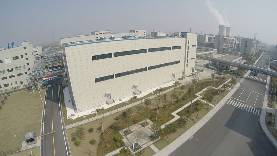 zhejiang, medicína, hoi, chang, hoi-chang, příprava, letecký, stavba, architektura, exteriér budovy, den
