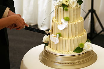 3-layer, 3- layer fondant cake, white, table, affair, anniversary, attractive, banquet, beautiful, birthday, bride