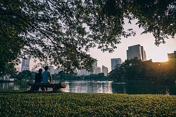 Due, persona, seduta, corpo, acqua, giorno, alloggio, appartamento, architettura, Asia, bangkok