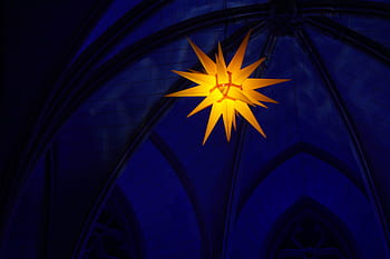 star, christmas, christmas decoration, decoration, christmas time, christmas motif, blue, yellow, moravian star, poinsettia, bethlehem