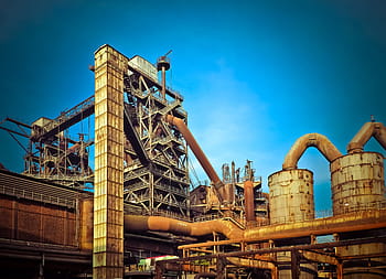 brown, gray, factory, architecture, industry, factory building, building, metal, break up, ruins, industrial heritage