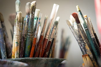 spazzole, dipingere, artista, pittura, pittore, colore, colorato, creativo, creatività, acquerello, tavolozza