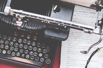 detailní, dopis, psací stroj, vinobraní, typografie, sdělení, starý psací stroj, tradiční, vinobraní psací stroj, dokument, kancelář