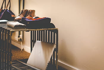 pair, brown, leather shoes, towel, table, shoes, boots, sole, fashion, laptop, macbook