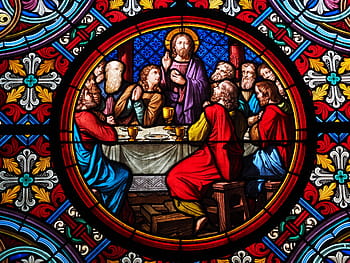 last, supper, stained, glass decoration, color glass window, last supper, basel, basel cathedral, glass, glass window, stained glass