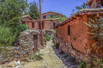 Kypr, fikardou, vesnice, středověký, světového dědictví unesco, Dům, starý, architektura, tradiční, troodhos, venkov