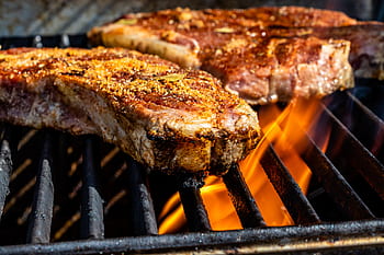 steaky na grilu, maso, steak, gril, bbq, grilování, jídlo, grilovaný, Lahodné, Chutný, jíst