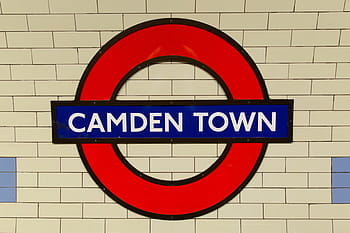lövés, London, föld alatt, állomás jele, kép, elfogott, canon dslr, london földalatti, metróállomás, jel, camden város