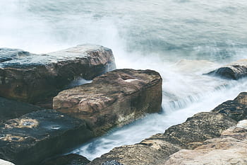 海洋、 岩、 波、 海、 海岸、 岸、 自然、 屋外、 しぶき、 水、 濡れている