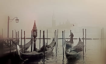 dva, loď, dok, Benátky, Itálie, gondola, laguna, romantický, wassertrasse, gondolier, architektura