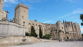 avignon, palais des papes, město, v centru města, městský život, Francie, budova, architektura, Zajímavosti, turistická atrakce, impozantní