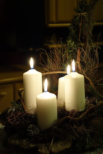 čtyři svíčky, příchod, věnec, adventní věnec, vánoční šperky, dekorace, Vánoce, Vánoční čas, svíčky, prosinec, Štědrý večer