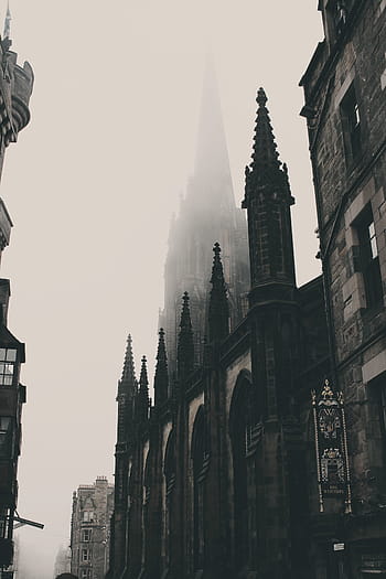 černá betonová katedrála, nízký, úhel, fotografování, beton, budova, budov, architektura, město, vzory, věž
