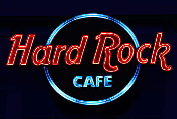 difficile, arredamento rock cafe al neon, Hard Rock Cafe, neon, pubblicità, illuminato, cartello, annuncio pubblicitario, luce, pubblicizzare, raggiante