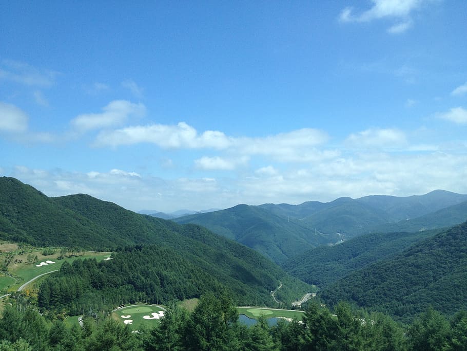 mountain, gangwon do, choice, resort, cloud, sky, peaks