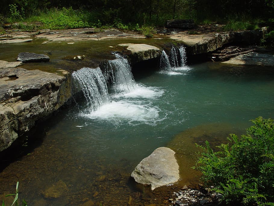 Ozark, ruscello, cascata, stage coach, pista di butterfield, Strickler, contea di Washington, Stati Uniti d'America, acqua