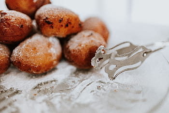 -、 ポーランド語、 ドーナツ、 Pączki、 伝統的な、 花、 甘い、 食べ物、 ポーランド、 おいしい、 paczki