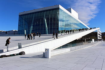 oslo, opera house, norway, opera, architecture, alexandra gutthenbach-lindau, visitoslo, building, white, blue, places of interest