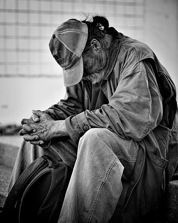 muž, nošení, džínové bundy, kalhoty fotografie, lidé, bez domova, mužský, ulice, portrét, b w, Černý a bílý