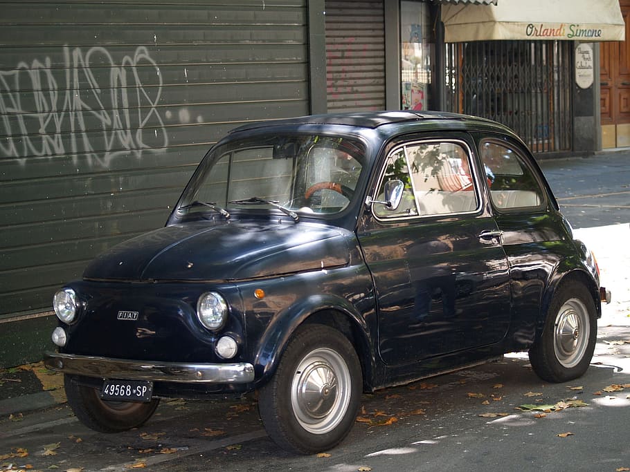 auto, fiat, cinquecento, automobil, fiat, cinquecento, retro, spezzia, 500, starý, staromódní, zastaralý