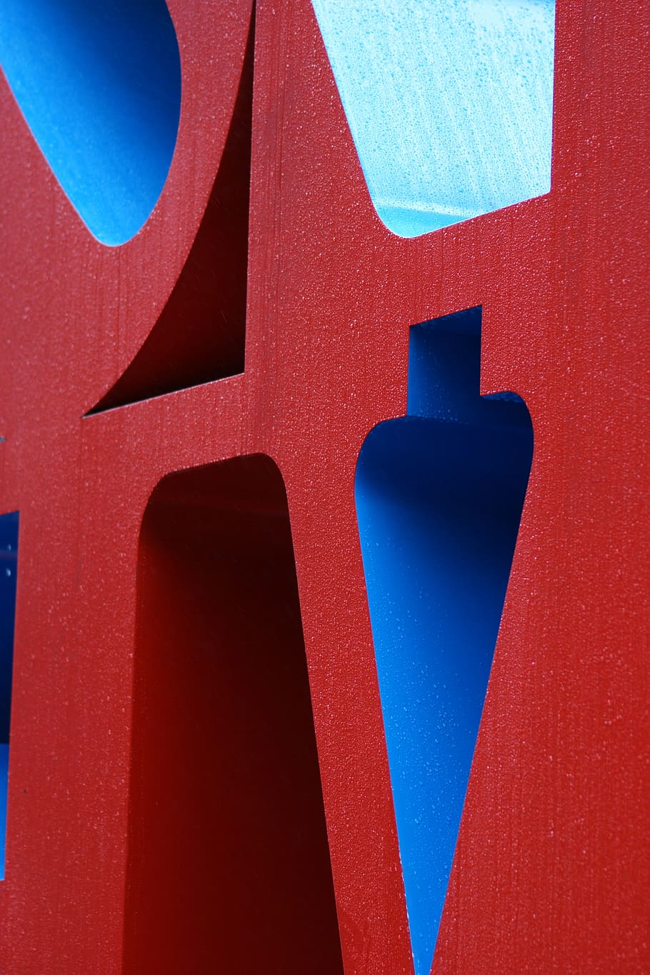 new, york, city, new york city, america, usa, red, blue, love, statue, art