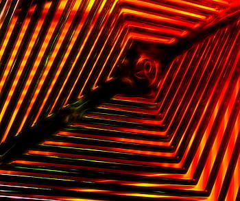 Červené, Černá, diamant, geometrický, tapeta na zeď, abstraktní, neon, Pozadí, světlo, design, Jasný