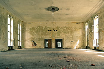 interiér, Dům, opuštěný, pokoj, místnost, fotografie, konstrukce, renovace, stěny, strop, Okna, dveře