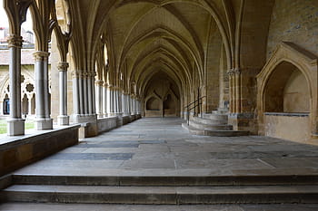 Vault, Cloister, Monastery, Column, architecture, sainte-marie cathedral bayonne, france, arch, architectural Column, architecture And Buildings, church
