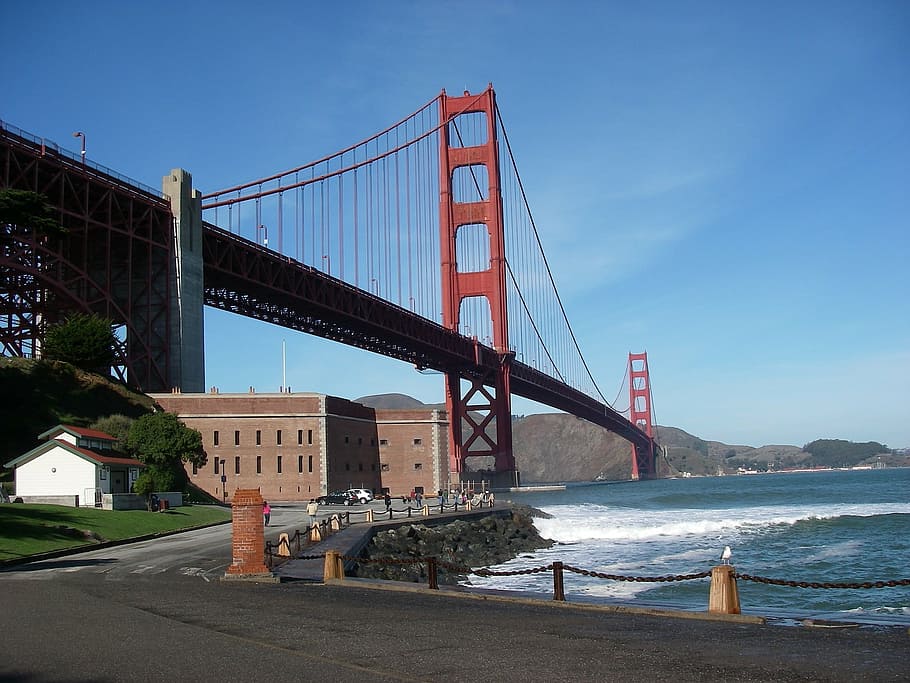 bod pevnosti, národní historické místo, historický, vojenský, architektura, mezník, San Francisco Bay, cestovní ruch, zdivo, opevnění mořského pobřeží, golden gate národní rekreace