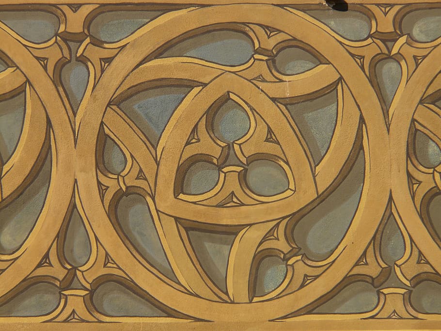ornament, pattern, symbol, symbolism, painting, town hall, ulm, germany