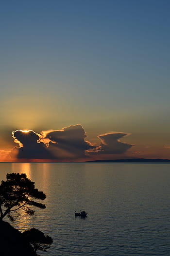 Turquía, paisaje, solar, trilye, verano, marina, puesta de sol, gusano, paz, fondo, pavo natural