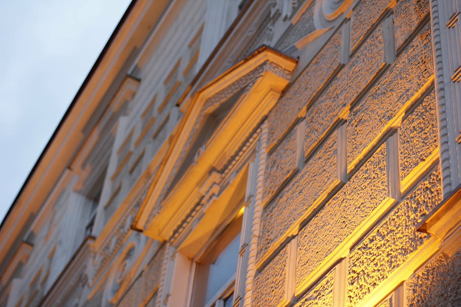 vilnius, litva, východní Evropa, fasáda, staré Město, architektura, historicky, fasády domů, štít, exteriér budovy, okno