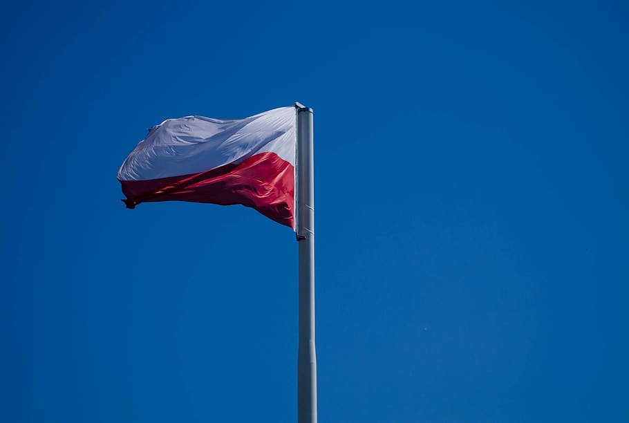 polská vlajka, symbol, bílá-červená, patriotismus