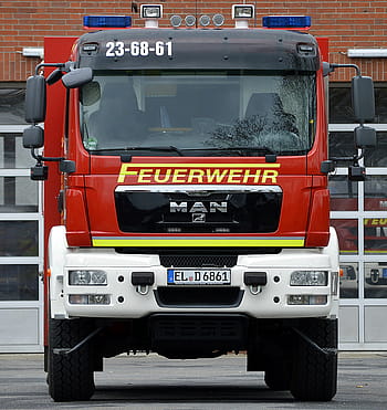 red, man truck, road, fire truck, auto, fire, blue light, emsland, volunteers, vehicle, exercise